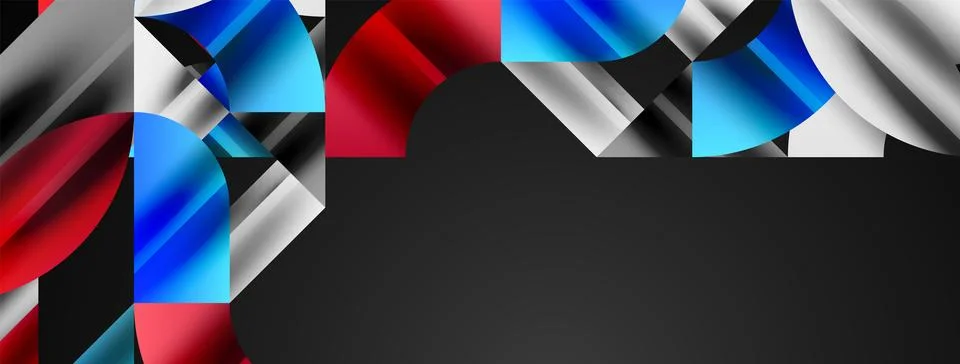 Creative minimal geometric abstract background Stock Illustration