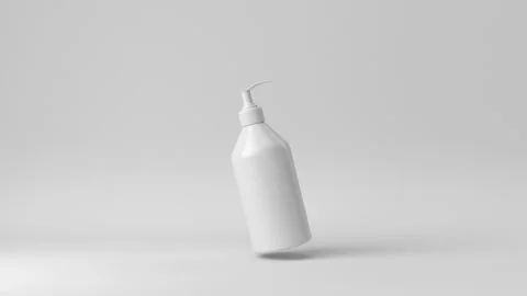 Creative minimal idea. Concept white beauty product mock-up with white backgr Stock Footage 168721550