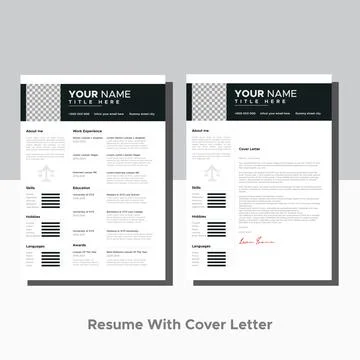 Creative Minimal Resume Stock Illustration