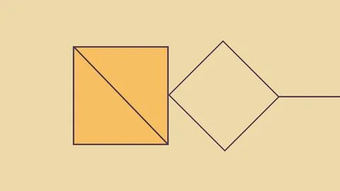 Creative Minimalist Abstract Artwork with Squares Stock Illustration
