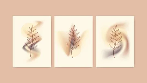Creative minimalist abstract wall art. Design for wall decoration, postcard.. Stock Illustration
