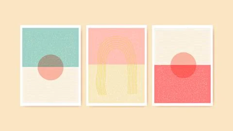 Creative minimalist abstract wall art. Design for wall decoration, postcard.. Stock Illustration