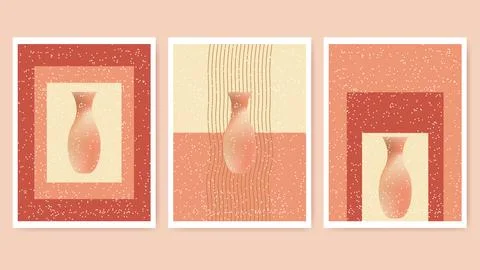Creative minimalist abstract wall art. Design for wall decoration, postcard.. Stock Illustration