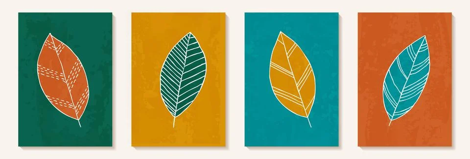 Creative minimalist hand draw Abstract art background. Modern aesthetic ill.. Stock Illustration