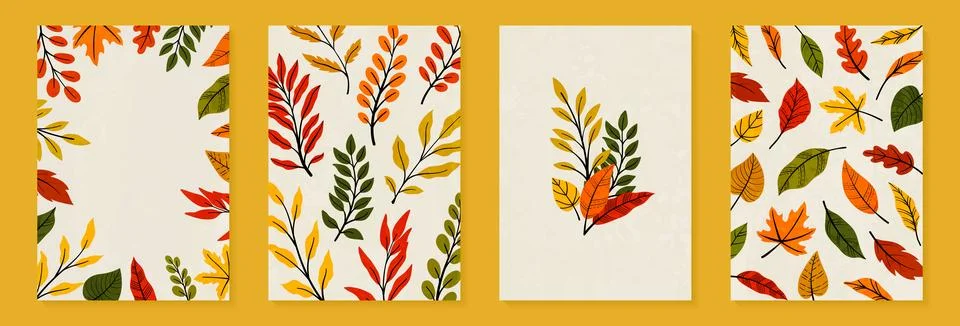 Creative minimalist hand draw Abstract art background. vintage yellow, oran.. Stock Illustration