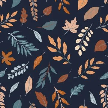 Creative minimalist hand draw Abstract art background. vintage leaves sketch Stock Illustration