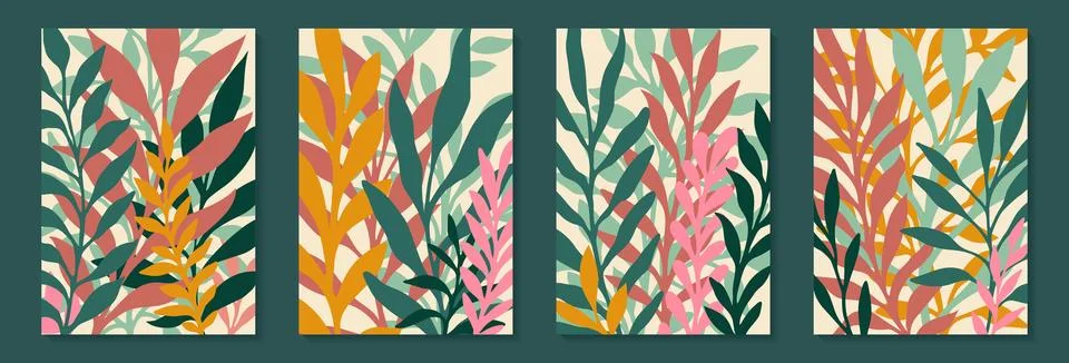 Creative minimalist hand draw Abstract art background. Modern aesthetic illus Stock Illustration
