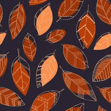 Creative minimalist hand draw Abstract art seamless pattern yellow, orange .. Stock Illustration