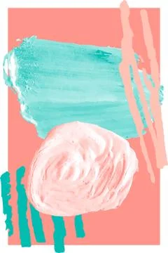 Creative minimalist hand painted abstract artistic background. Painting ink b Stock Illustration