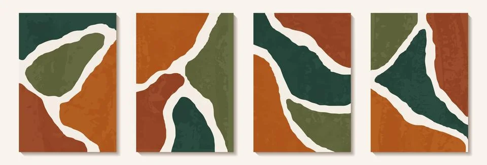 Creative minimalist hand painted Abstract art background with watercolor st.. Stock Illustration