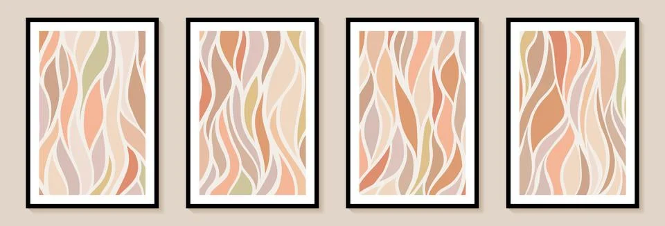Creative minimalist hand painted Abstract art background with brawn stain and Stock Illustration
