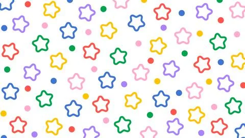 Creative minimalist style art background with bright cute stars and drop. Fun Stock Illustration