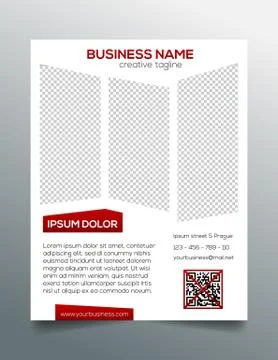 Creative minimalistic business flyer template Stock Illustration