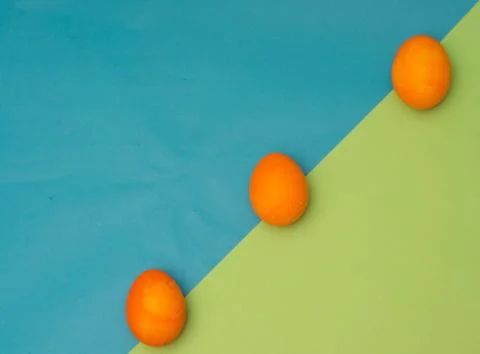 Creative minimalistic layout of easter eggs on trendy background.Easter conce Stock Photos