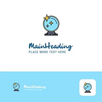 Creative Mirror  Logo Design. Flat color Logo place for Tagline. Vector Illus Stock Illustration