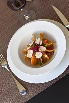 Creative mixed salad Stock Photos