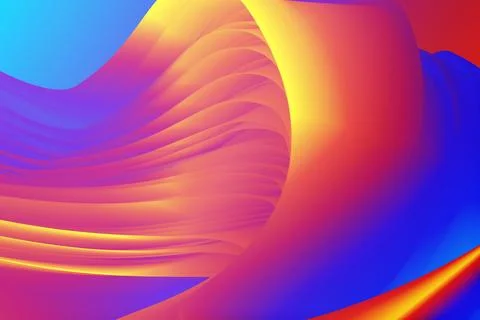 Creative modern abstract gradient colored overly colorful wavy style イラスト素材