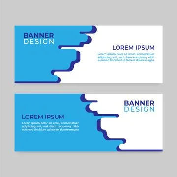 Creative modern abstract web banner design template Stock Illustration
