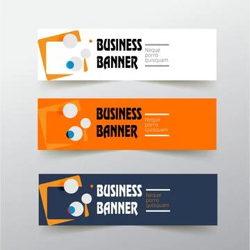 Creative modern abstract web banner design template Stock Illustration