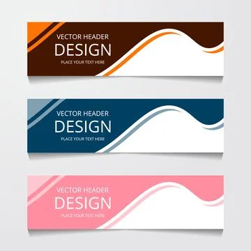 Creative modern abstract web banner design template Stock Illustration