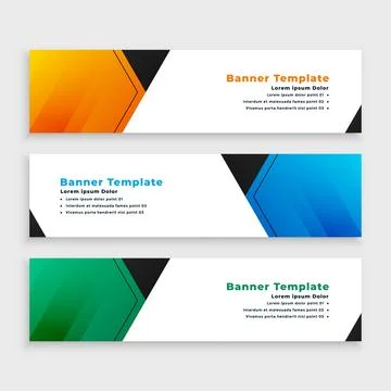 Creative modern abstract web banner design template Stock Illustration