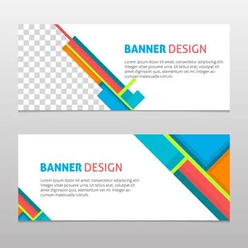Creative modern abstract web banner design template Stock Illustration