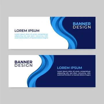 Creative modern abstract web banner design template Stock Illustration