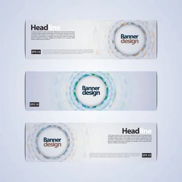Creative modern abstract web banner design template Stock Illustration