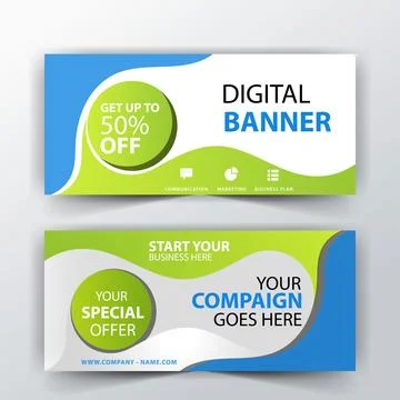 Creative modern abstract web banner design template Stock Illustration