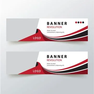 Creative modern abstract web banner design template Stock Illustration