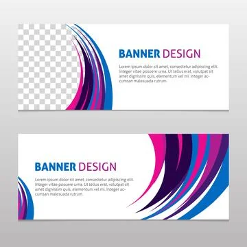 Creative modern abstract web banner design template Stock Illustration