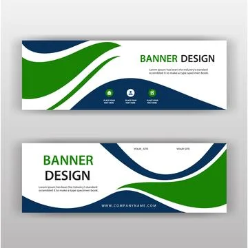 Creative modern abstract web banner design template Stock Illustration