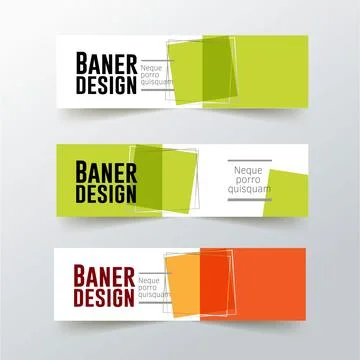 Creative modern abstract web banner design template Stock Illustration