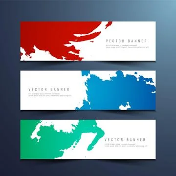 Creative modern abstract web banner design template Stock Illustration