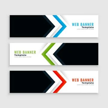 Creative modern abstract web banner design template Stock Illustration