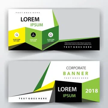 Creative modern abstract web banner design template Stock Illustration