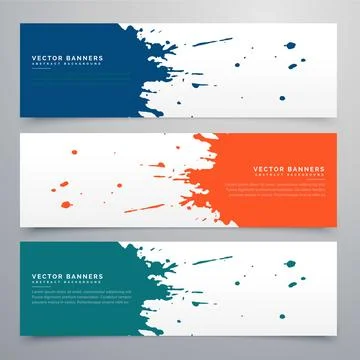 Creative modern abstract web banner design template Stock Illustration
