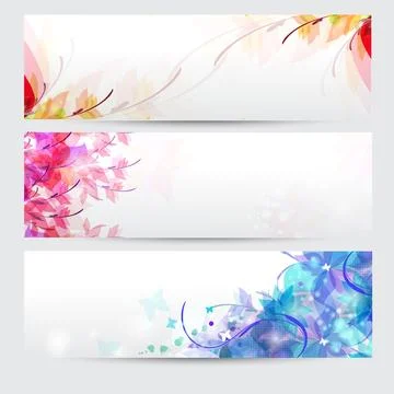 Creative modern abstract web banner design template Stock Illustration
