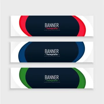 Creative modern abstract web banner design template Stock Illustration