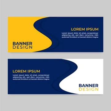 Creative modern abstract web banner design template Stock Illustration