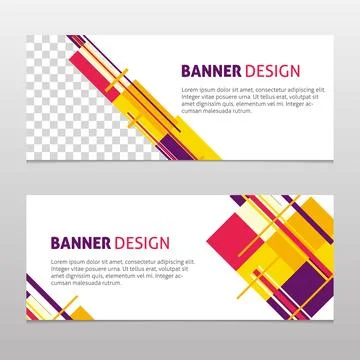 Creative modern abstract web banner design template Stock Illustration