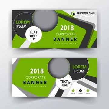 Creative modern abstract web banner design template Stock Illustration