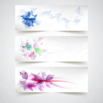 Creative modern abstract web banner design template Stock Illustration