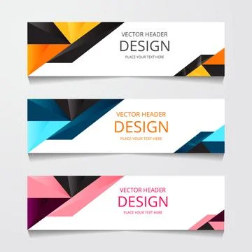 Creative modern abstract web banner design template Stock Illustration