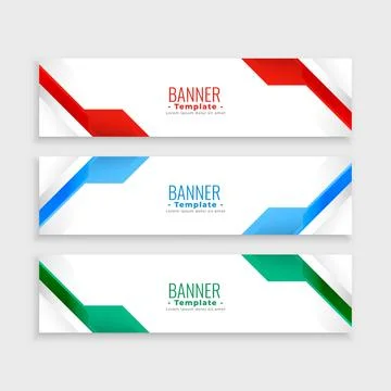 Creative modern abstract web banner design template Stock Illustration