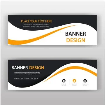 Creative modern abstract web banner design template Stock Illustration