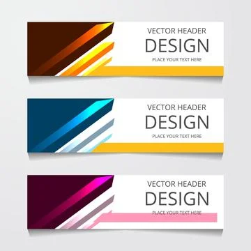Creative modern abstract web banner design template Stock Illustration