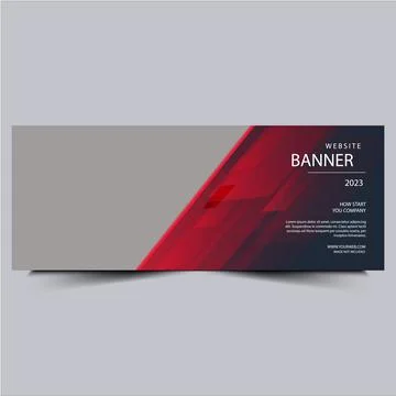 Creative modern abstract web banner design template Stock Illustration