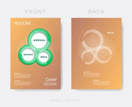 Creative modern annual report design template Stock Illustration