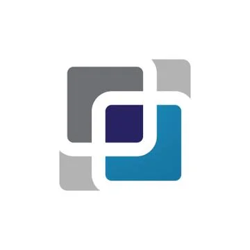 Creative modern border square logo frame on a white background 스톡 일러스트